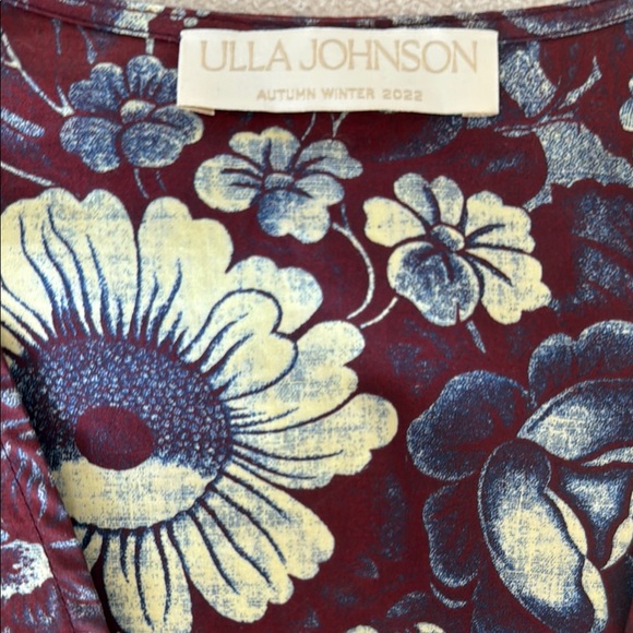 Ulla Johnson Floral Burgundy Women's Blouse - Picture 4 of 5